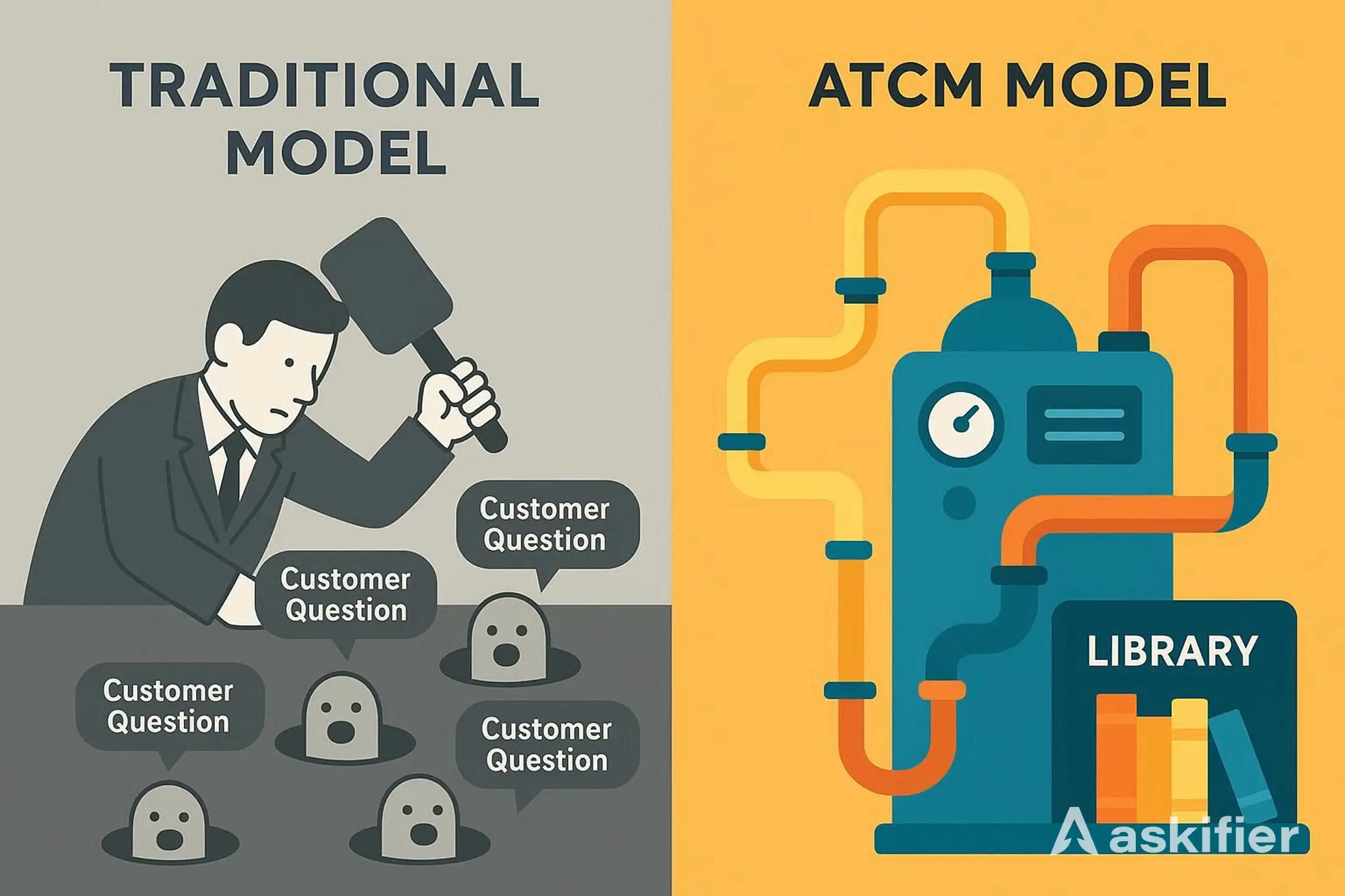 The Askifier Triple-Core Model in Action
